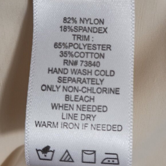 Under Cover Agent by Kathleen Kirkwood Mixed Media Sleeveless Top, Beige, SZ LRG - Picture 12 of 13